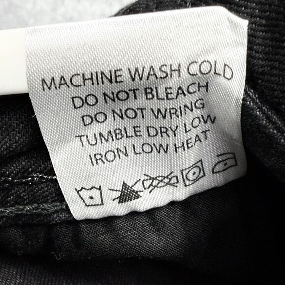 Rivet De Cru Jeans Womens Sz 29 30x33 Black Denim High Rise 90s Straight Leg - Picture 14 of 14